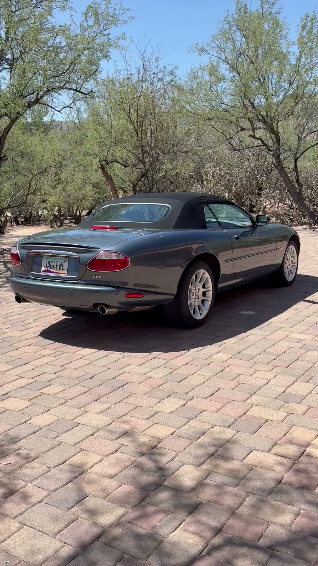 Jaguar XK convertible polished in the Tucson sun