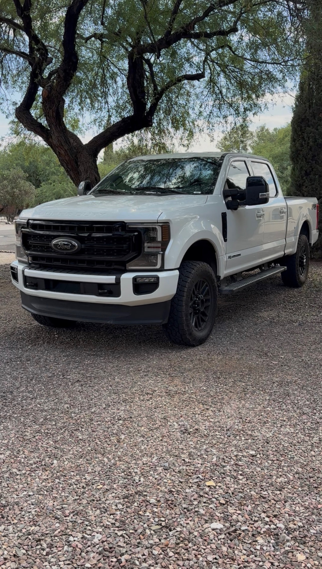 White Ford Super Duty detailed in Tucson